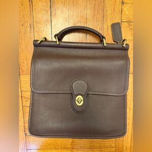 Coach Vintage 1990s Willis Bag in Dark Brown
